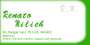 renato milich business card